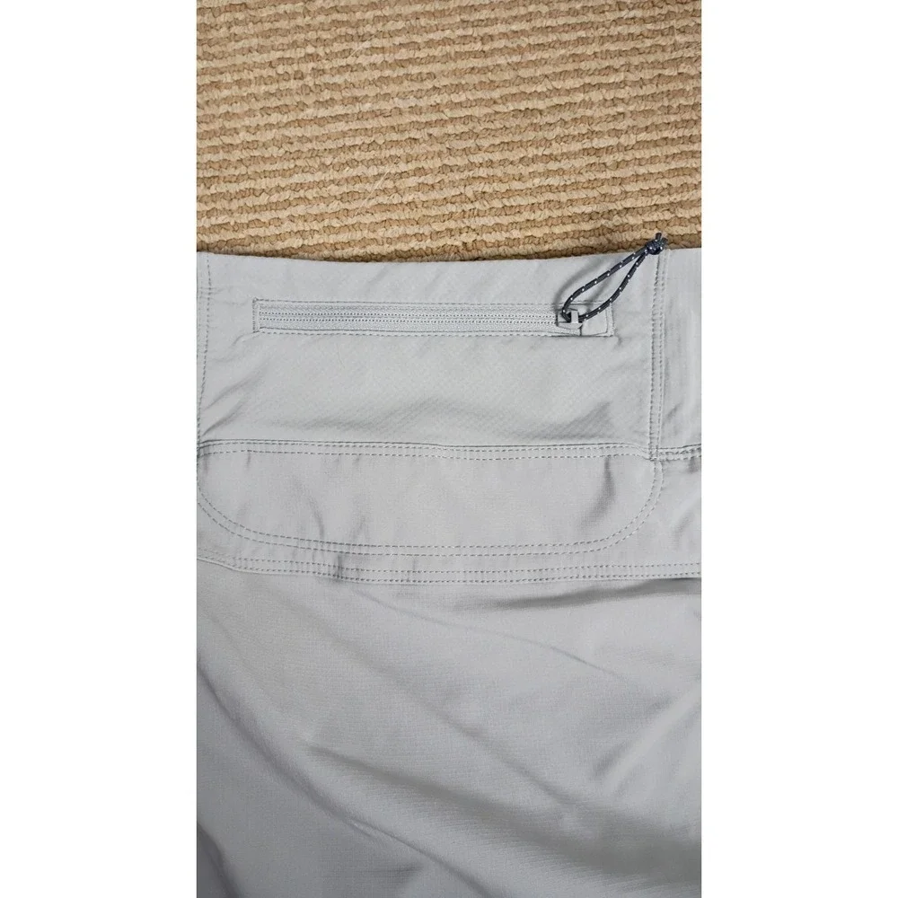 Patagonia Strider Skort Tech Fitz Roy Trout Log Adjustable Cinch Sides Gray Sz L
